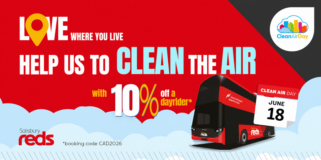 Help us to clean the air. 10% off a dayrider