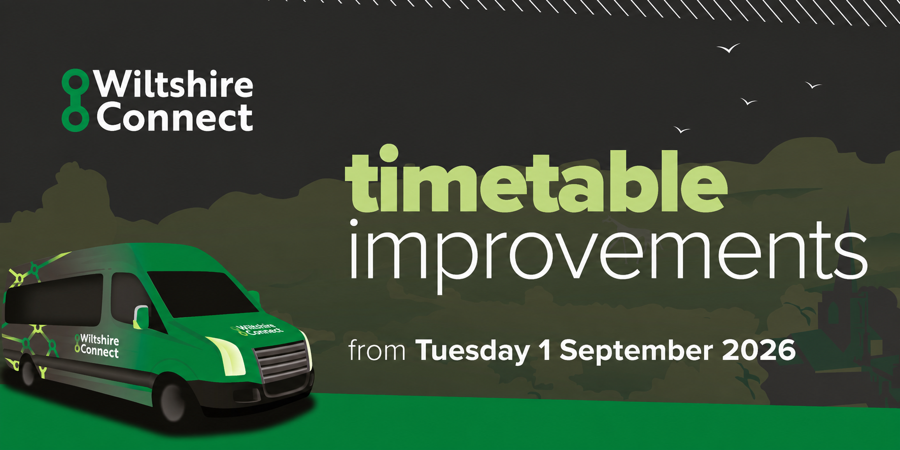 Wiltshire Connect bus and text Timetable improvements from Tuesday 1 September