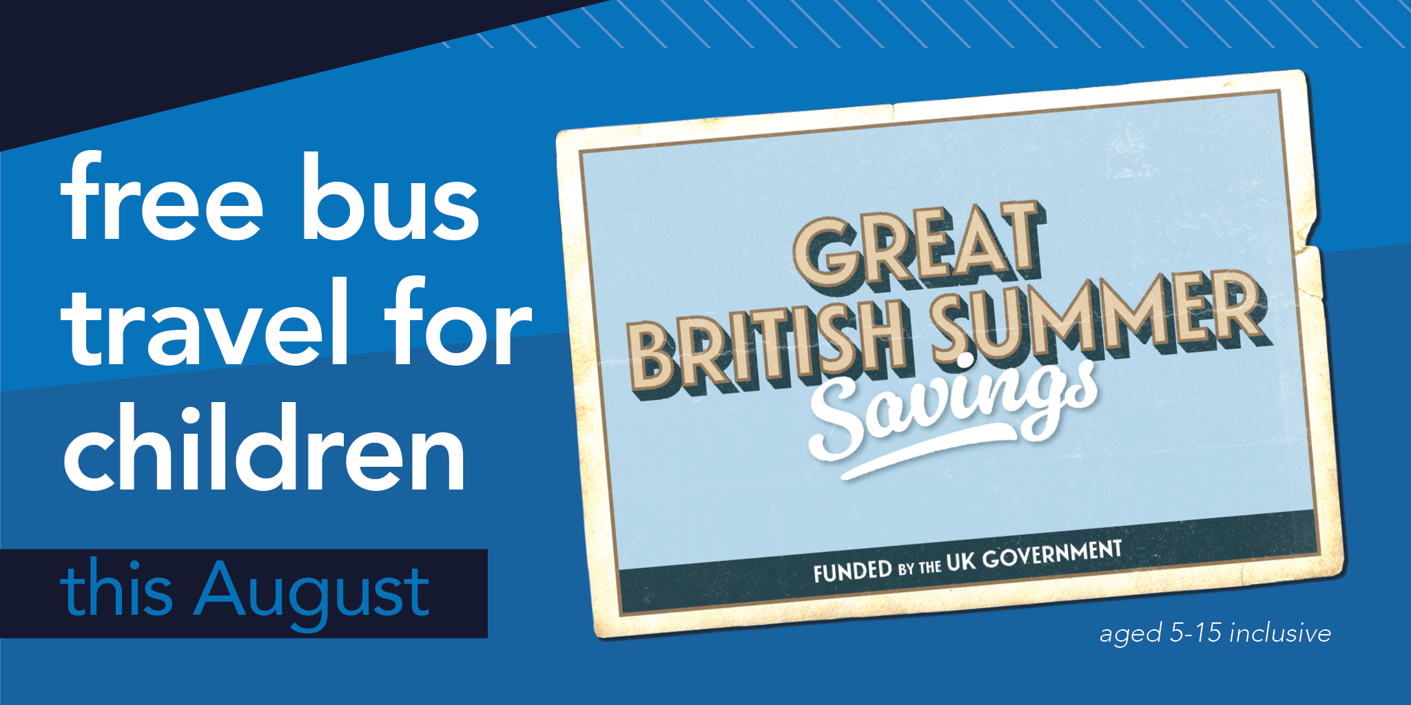 Free bus travel for children - Great British Summer Savings