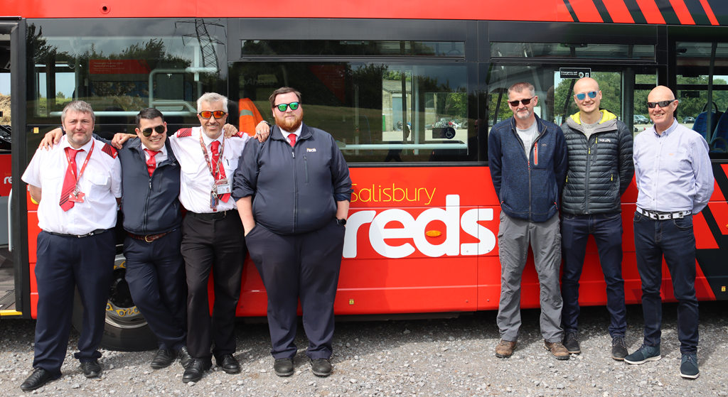 Salisbury Reds group driver photo at bus driver of the year 2026