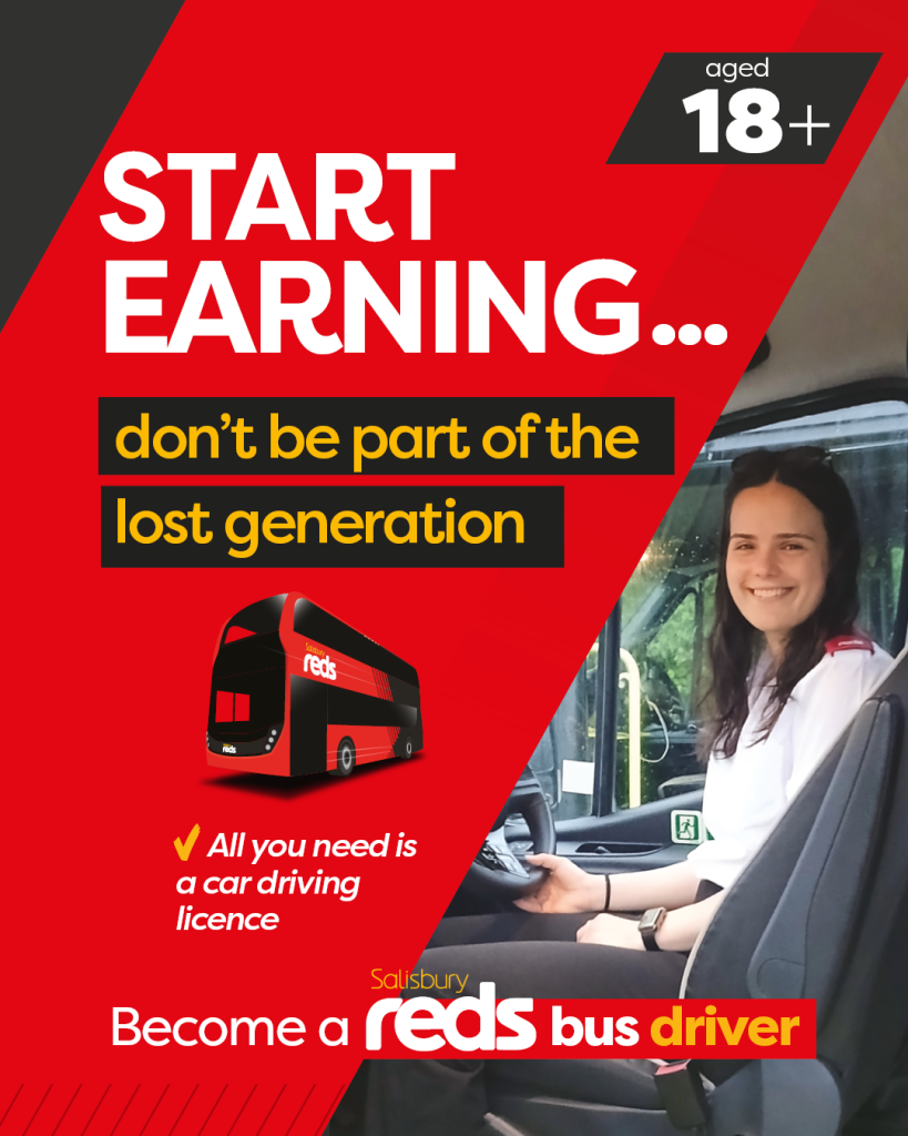young female bus driver