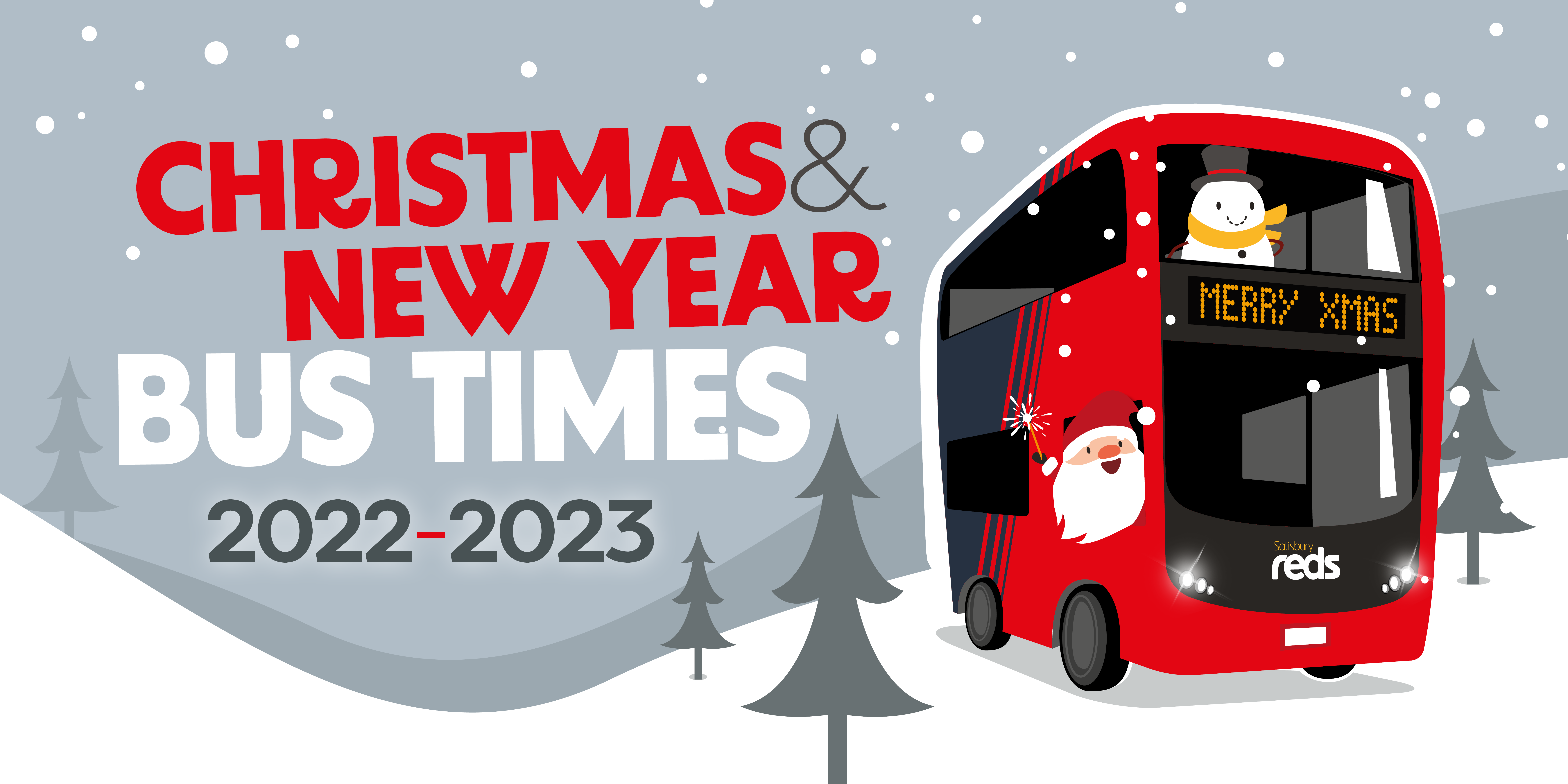 Salisbury Reds Christmas & New Year bus time 2022/23