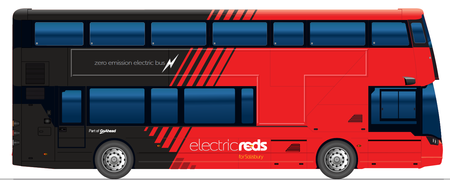 electric bus livery on Electroliner