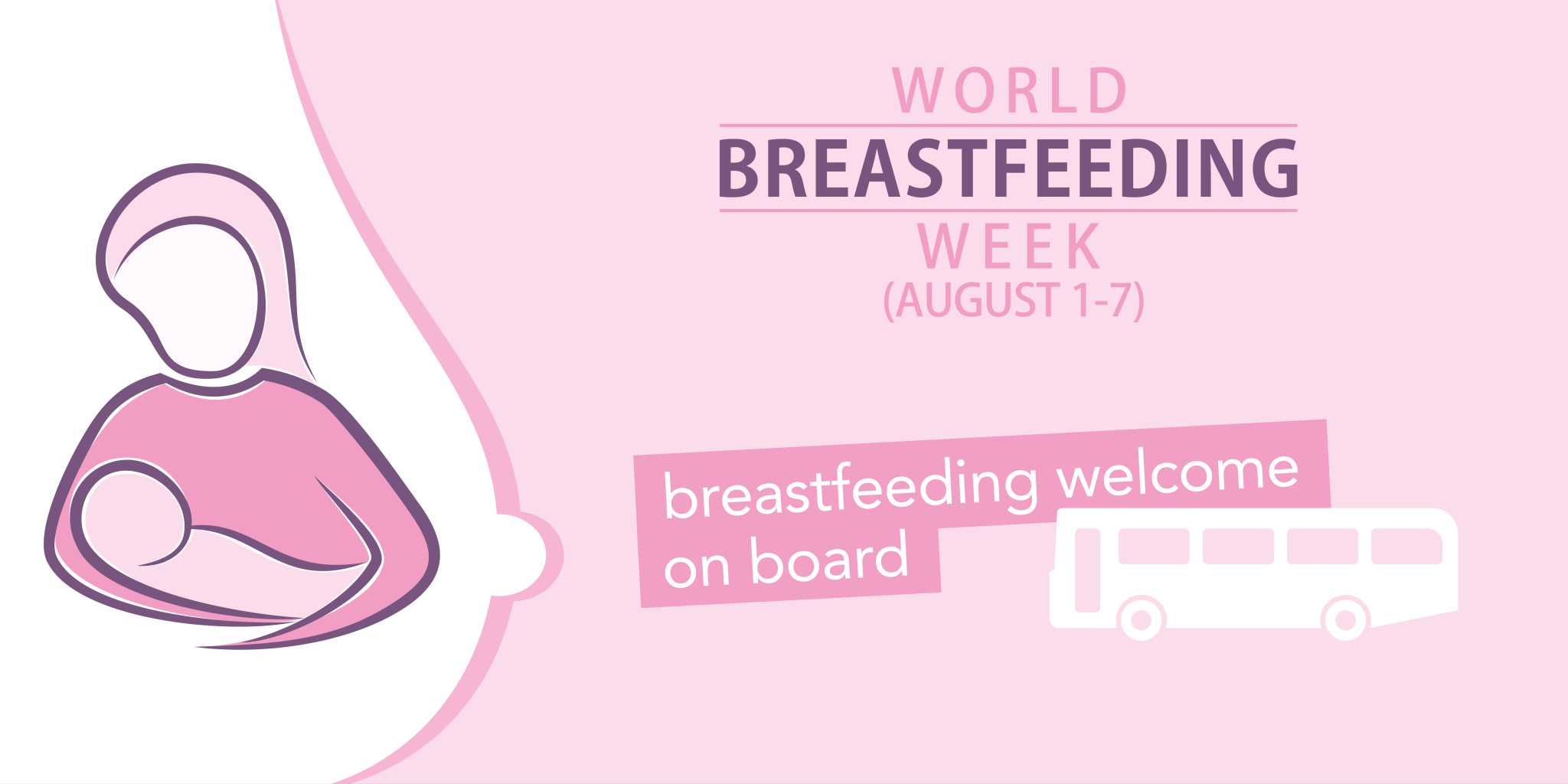 Breastfeeding mothers welcome on our buses image of mother feeding baby and bus